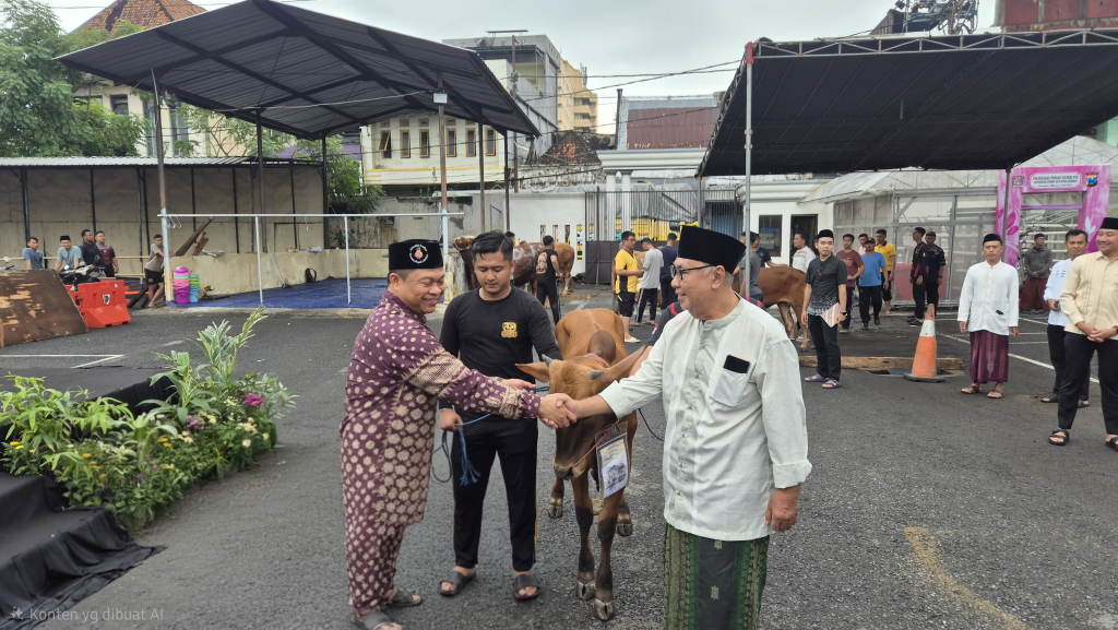 PCNU saat menerima sapi kurban, dok istimewa