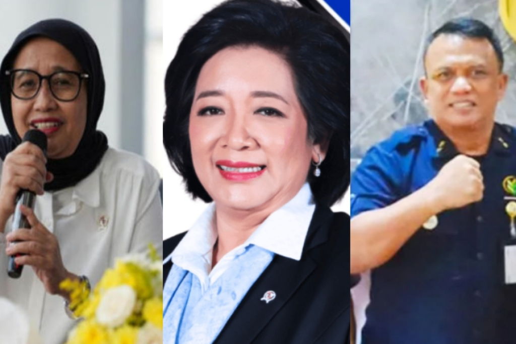 Jajaran pimpinan baru Badan Gizi Nasional (BGN) yang terdiri dari Kepala BGN Nanik Sudaryati Deyang serta Wakil Kepala BGN Agustina Arumsari dan Mayjen TNI Trenggono.