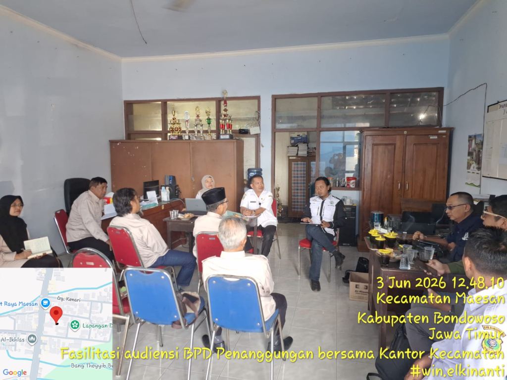 BPD Desa Penanggungan diterima dan berdiskusi dengan Pemerintah Kecamatan Maesan serta TAPM Bondowoso beserta TPP Maesan. (Foto TPP Maesan for JatimUPdate.id)