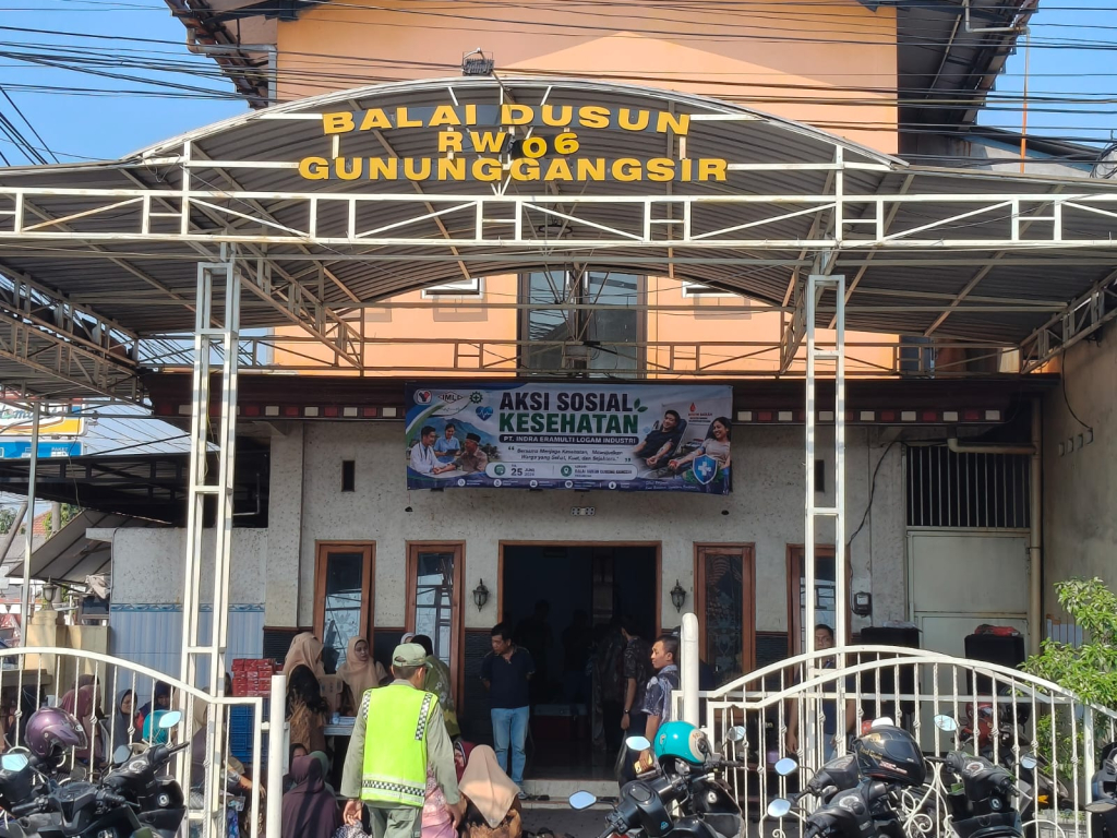 Suasana balai dusun Gunung Gangsir, Pasuruan lokasi CSR PT IMLI.
