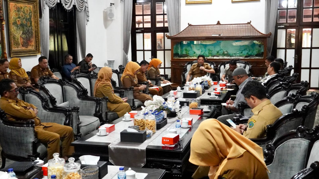 Rapat Koordinasi (Rakor) Tim Pemantauan Perkembangan Politik yang digelar di Pendopo Delta Wibawa, Selasa (7/7/2026).