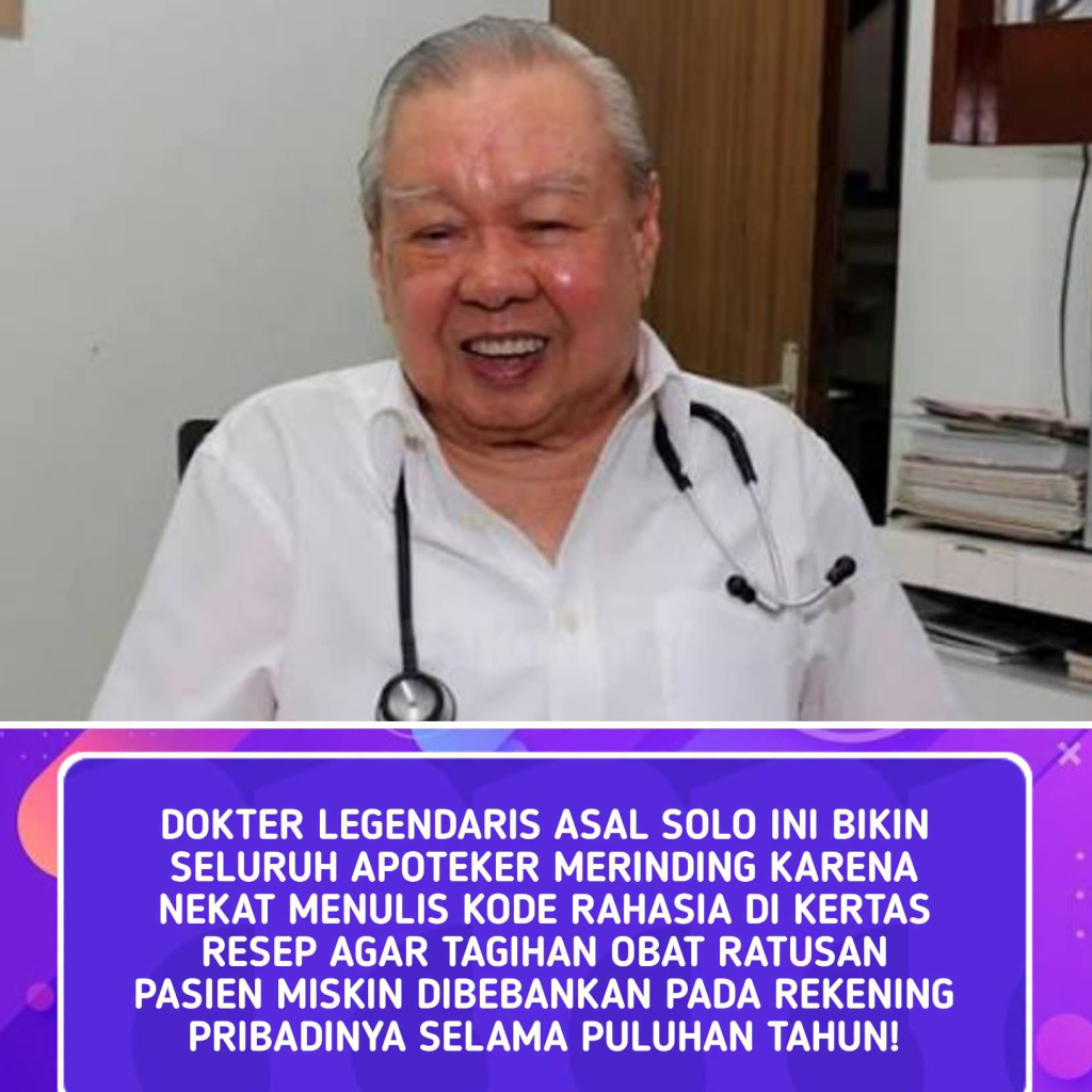 Foto dr Lo Siauw Ging atau juga dikenal sebagai dr Lo Hok Sek yang secara luar biasa melayani warga Solo khususnya terkenal untuk kaum warga miskin. (Foto dikutip dari grup WA Trending Isue)