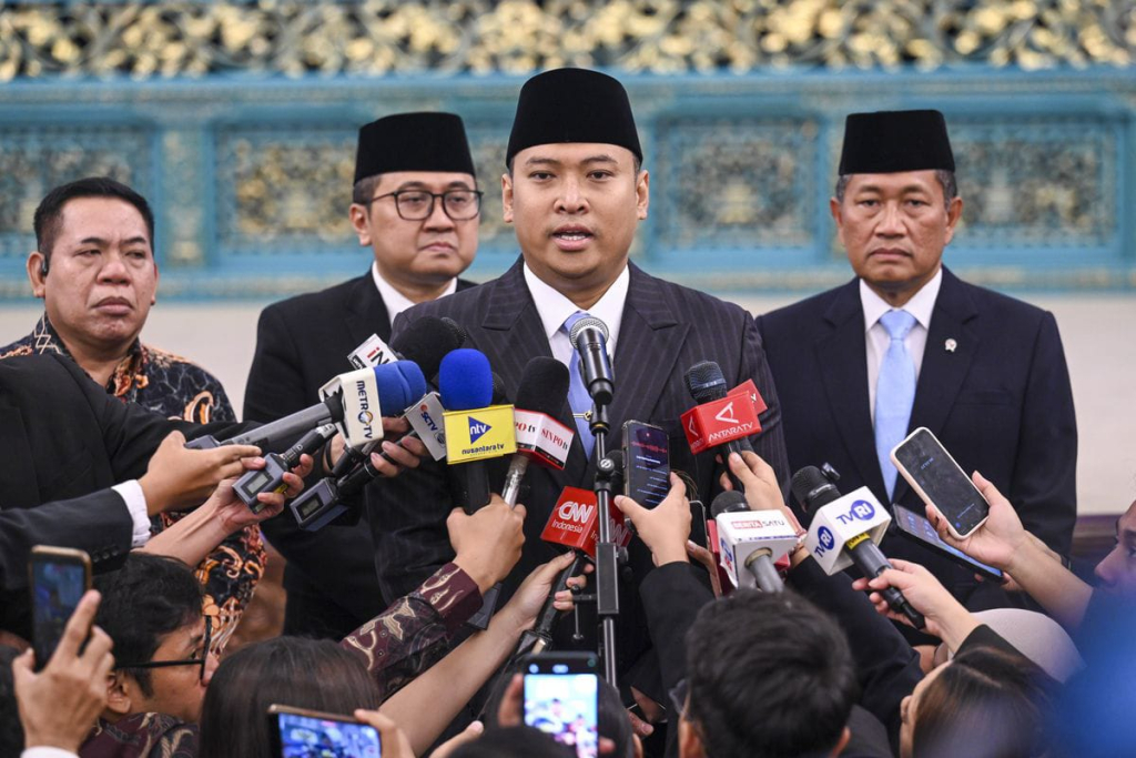 Kepala BGN Sudaryono saat jumpa pers.