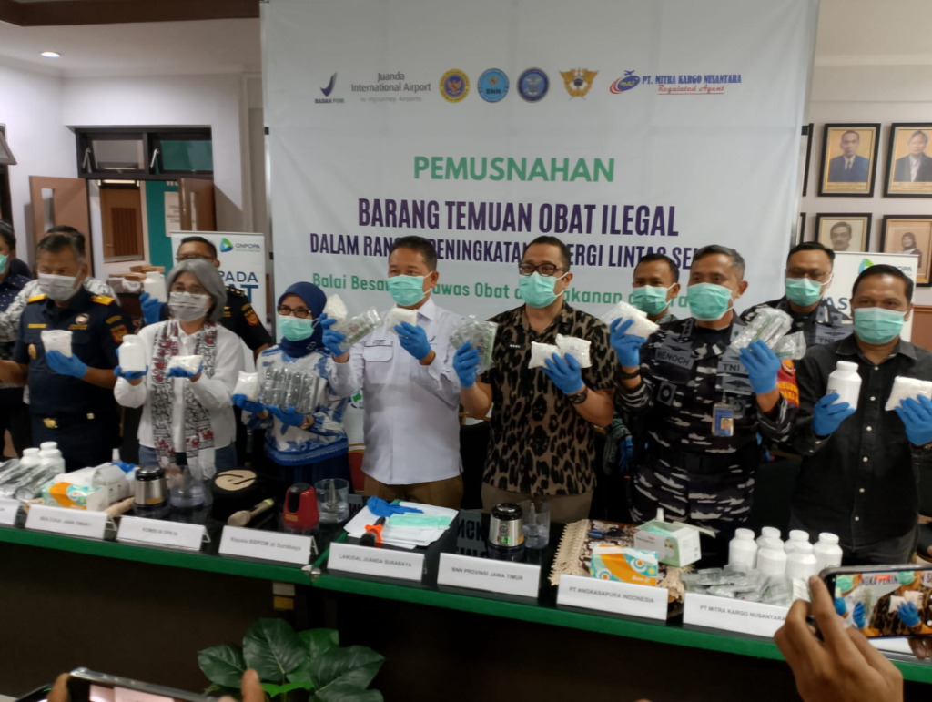 BPOM Surabaya Musnahkan Hampir 98 Ribu Tablet Obat Ilegal, dok istimewa