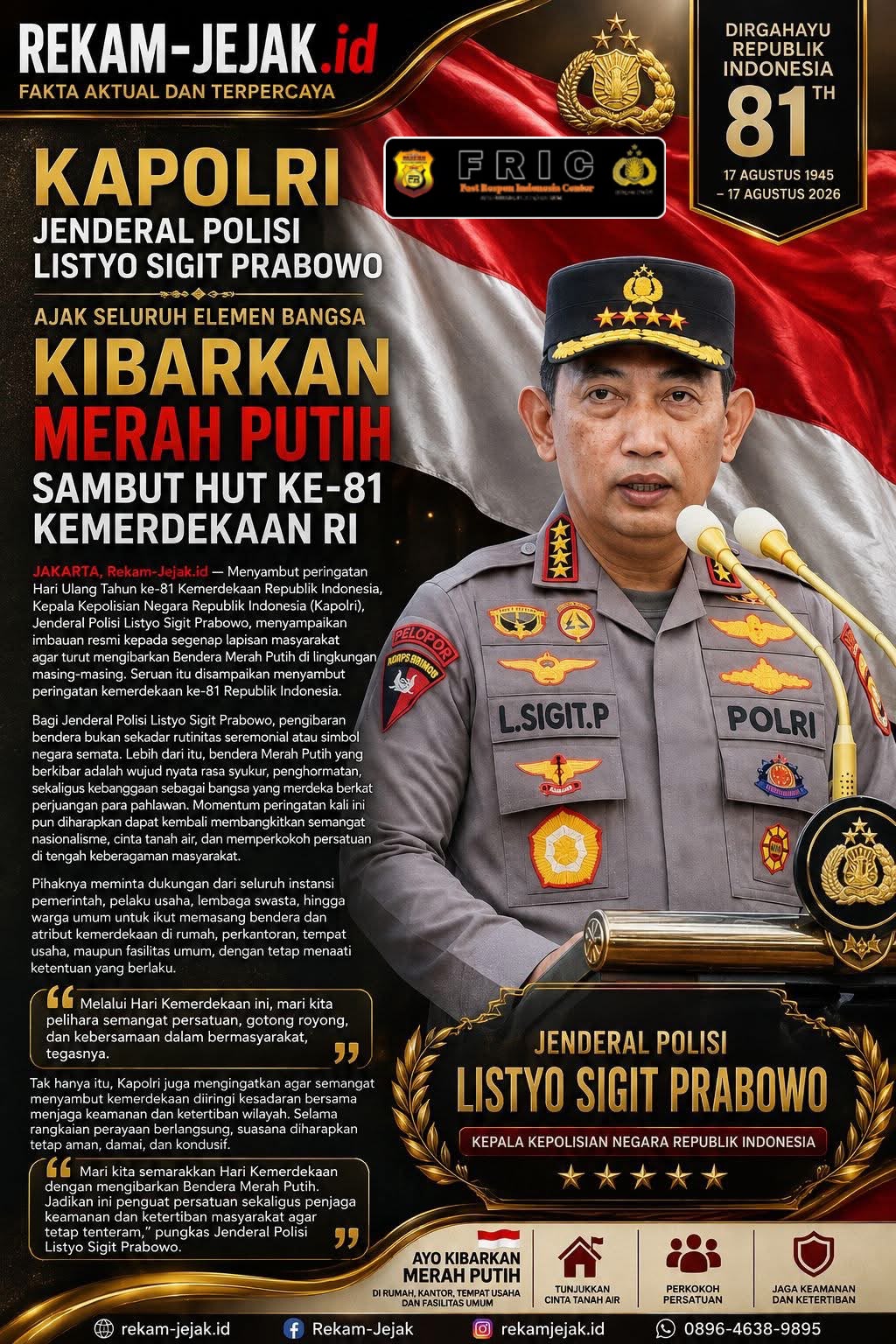 Seruan Kapolri Jendral Listyo Sigit (Foto Rekam-Jejak.id)