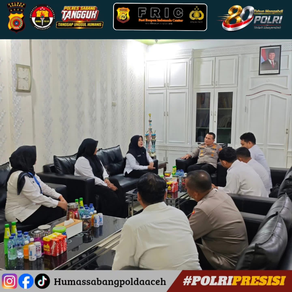Kapolres Sabang saat menerima BNN Kota Sabang.