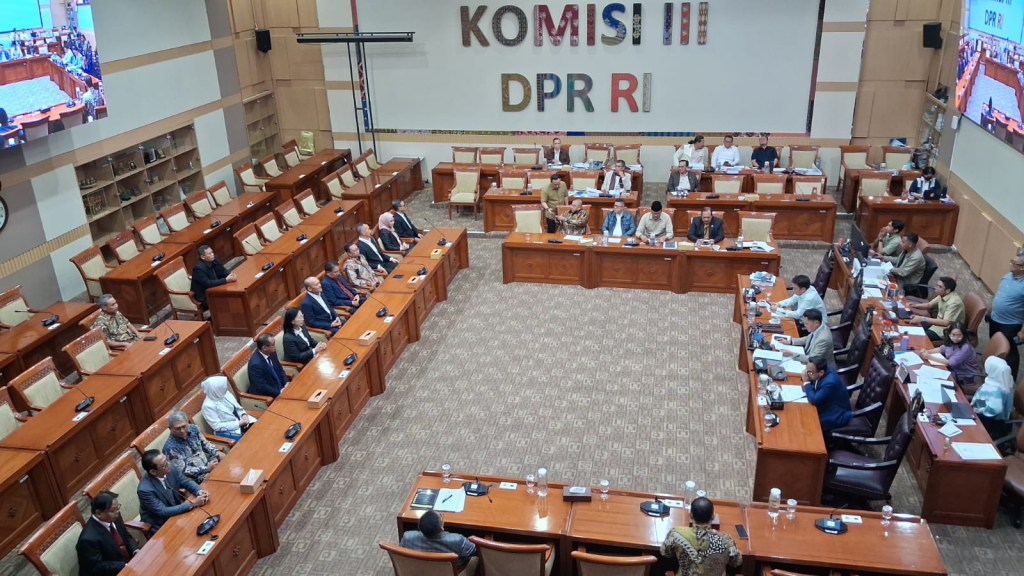 Suasana sidang penetapan Hakim Agung MA di Komisi III DPR RI.
