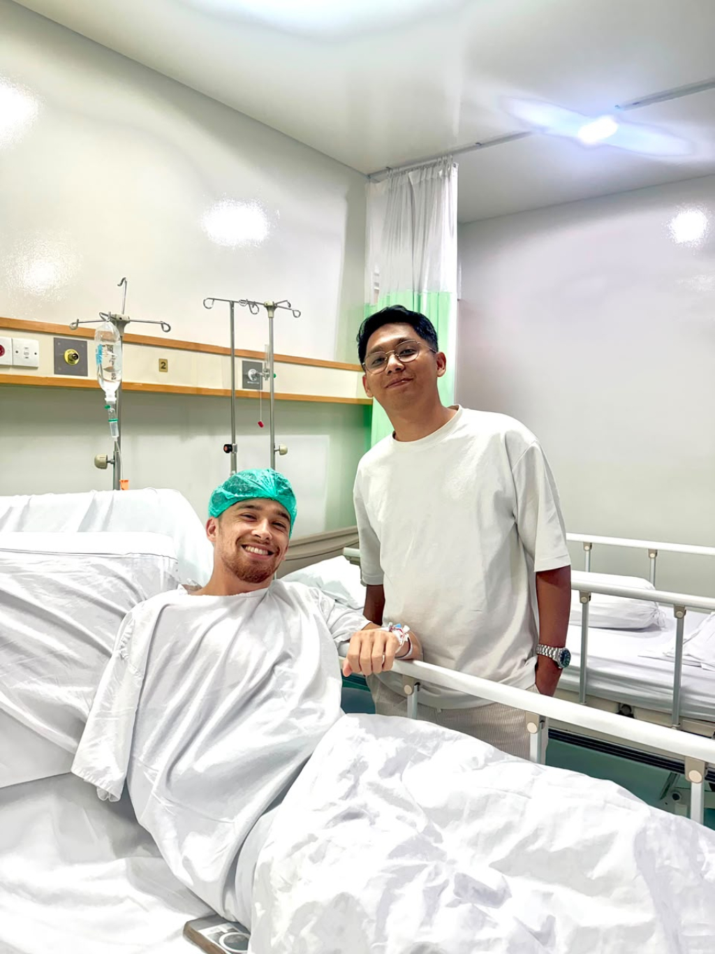 Kondisi Jordy seusai tindakan operasi dan optimis akan segera sembuh.