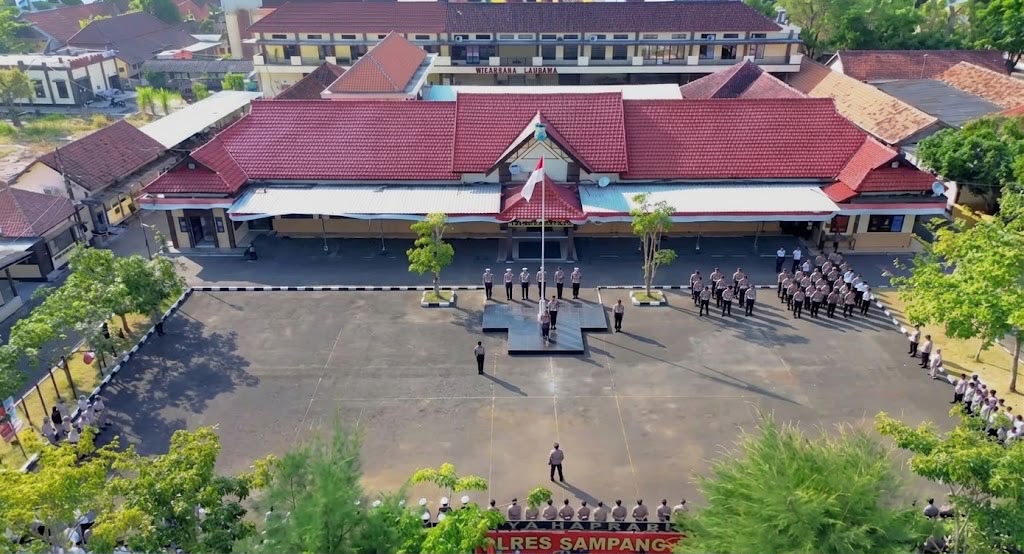 Markas Polres Sampang dari udara