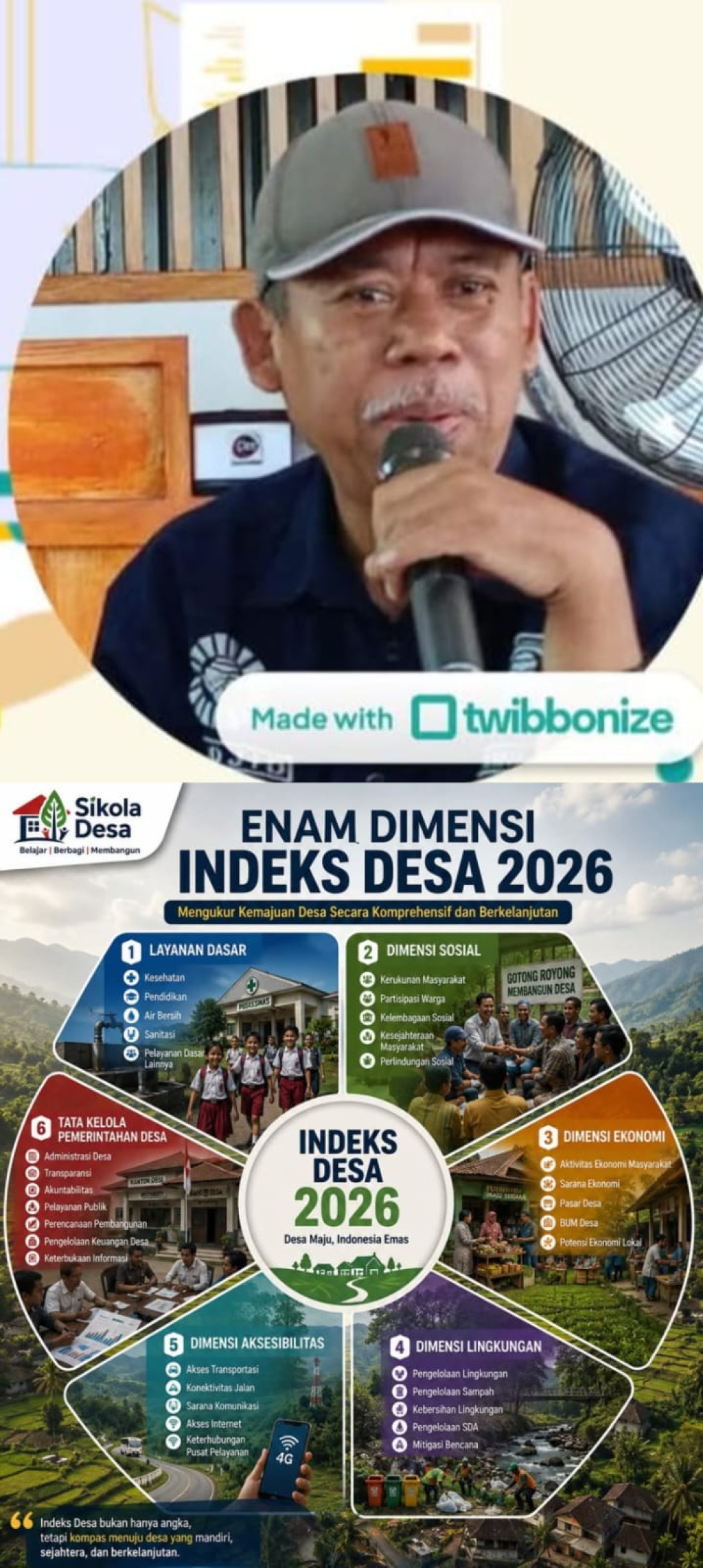 Indeks Desa dan Koordinator TAPM Kabupaten Malang, Abdul Madjid. (Foto TPP Malang for JatimUPdate.id)