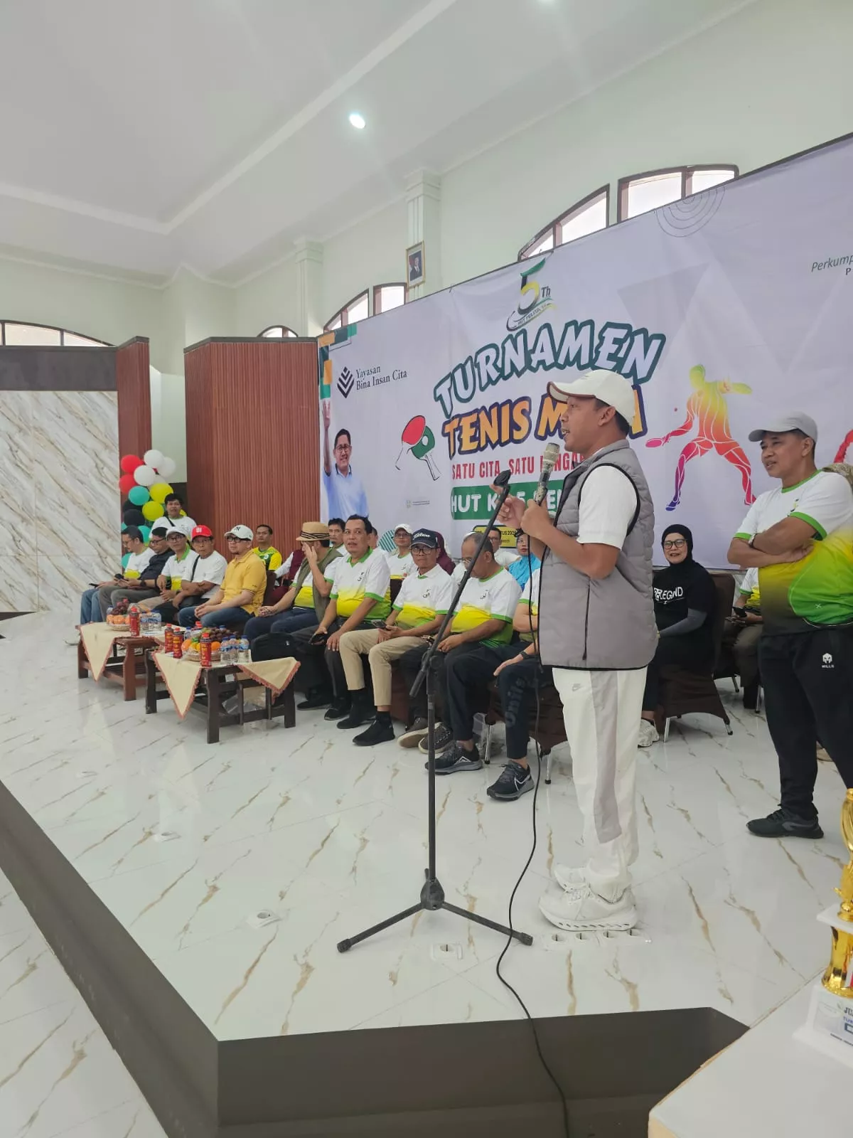 HUT Ke-5 PELITA 16, Wihaji Dorong Pembinaan Atlet Muda Lewat Turnamen Tenis Meja
