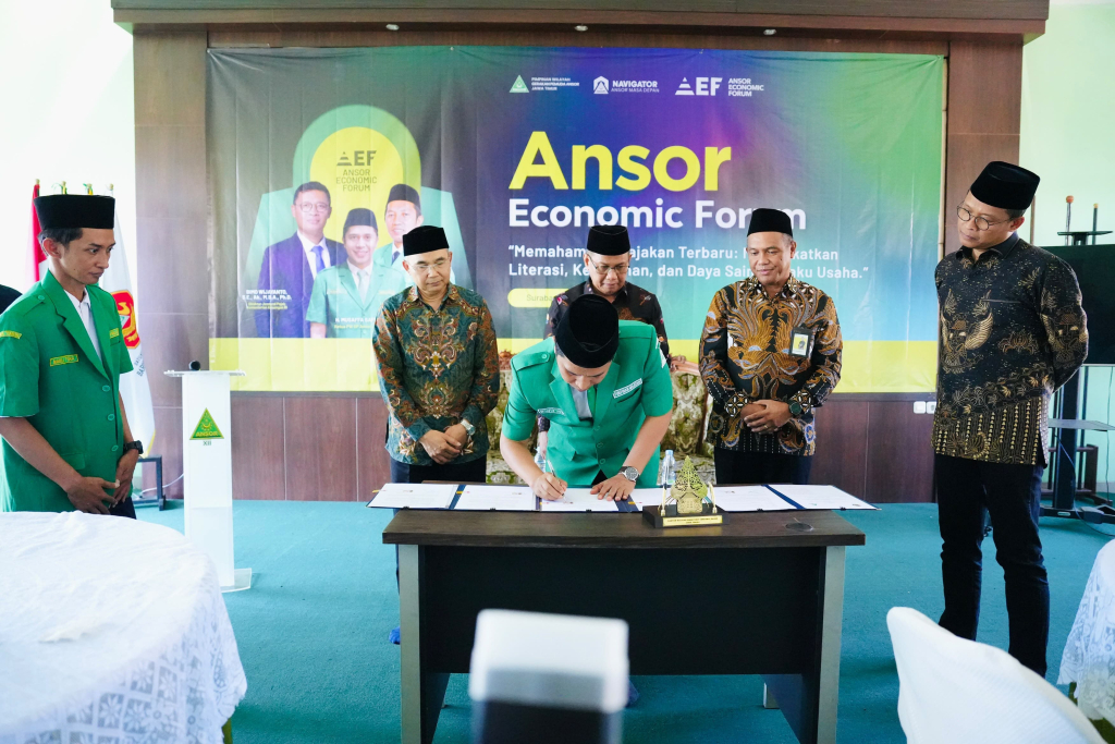 Penandatanganan kerja sama DJP dan Ansor terkait literasi dan kepatuhan pajak, dok istimewa