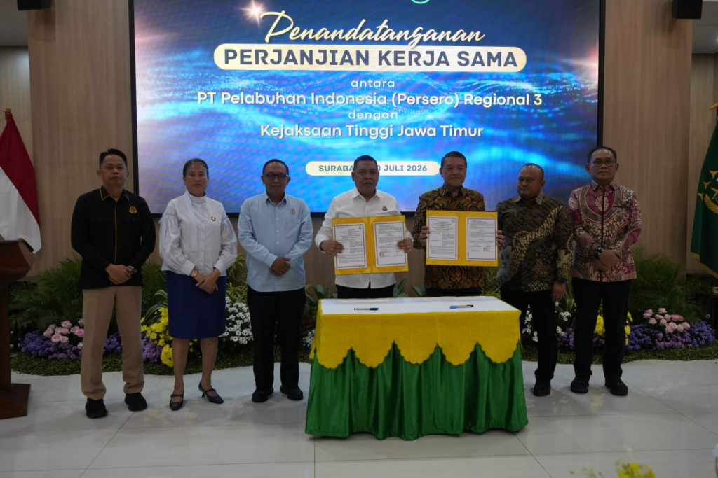 Perjanjian kerjasama Pelindo Regional 3 dan Kejati Jatim, dok Jatimupdate.id/Pl3