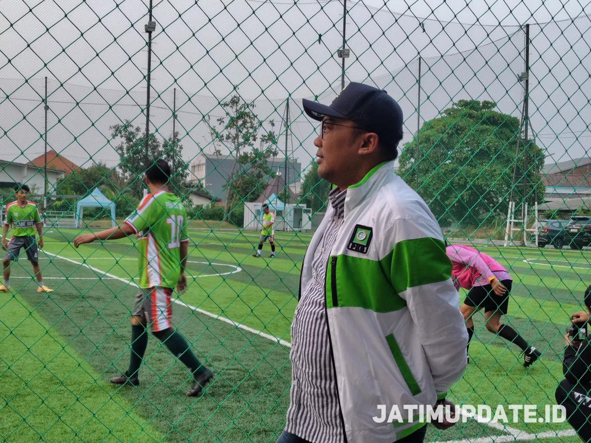 Ketua PKB M. Faridz Afif saat melihat langsung pertandingan persahabatan tim Mini Soccer PKB dan Bawaslu