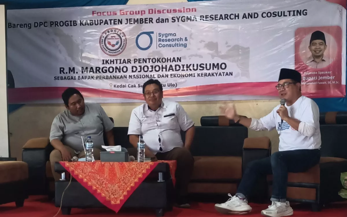 DPC PROGIB Jember Gandeng Sygma Research and Consulting Gelar FGD: Ikhtiar Pentokohan RM Margono