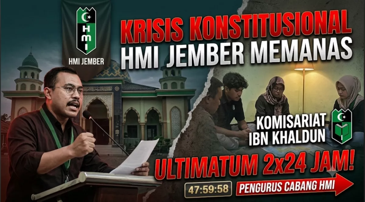 Krisis Konstitusional HMI Jember Memanas, Komisariat Ibn Khaldun Ultimatum Pengurus Cabang 2x24 Jam