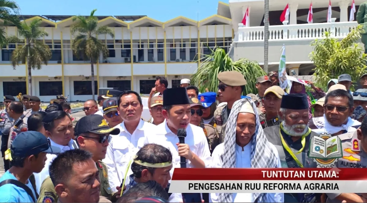 Ratusan Petani Jember Unras Peringati Hari Tani Nasional, Bupati dan Anggota DPRD Jember Sepakati Tuntutan 