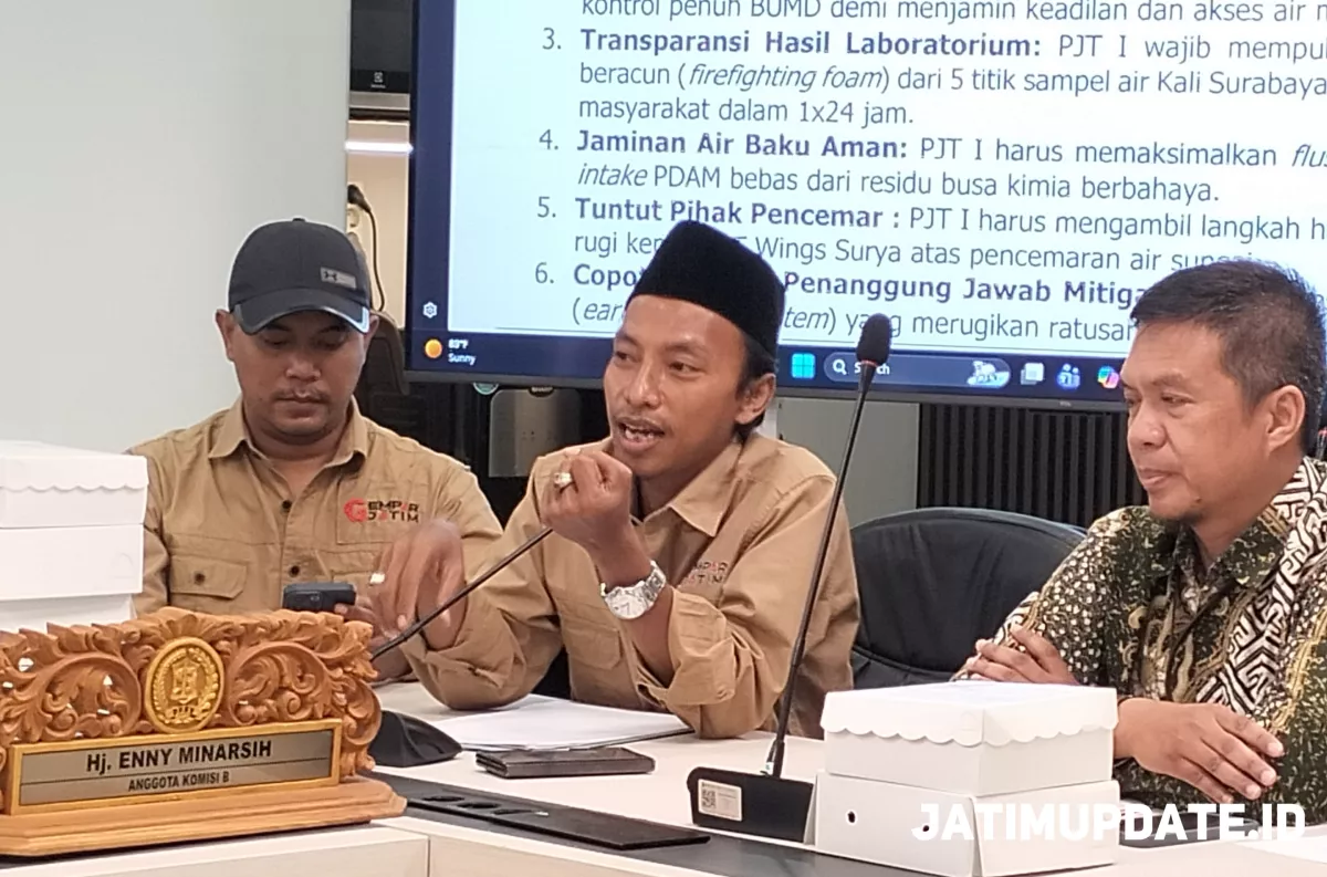 Gempar Jatim Bawa Empat Tuntutan Pengelolaan Air ke Komisi B DPRD Surabaya