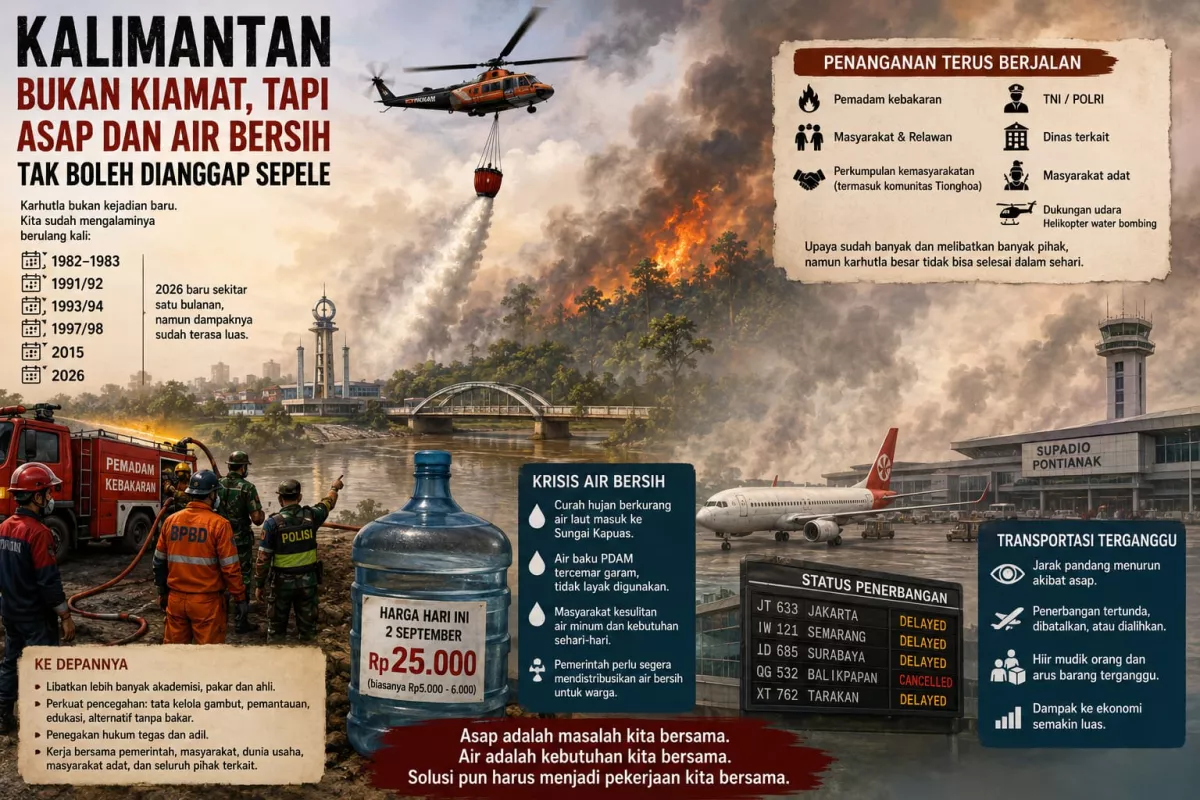 Kalimantan Bukan Kiamat, Tapi Asap Dan Air Bersih Tak Boleh Dianggap Sepele