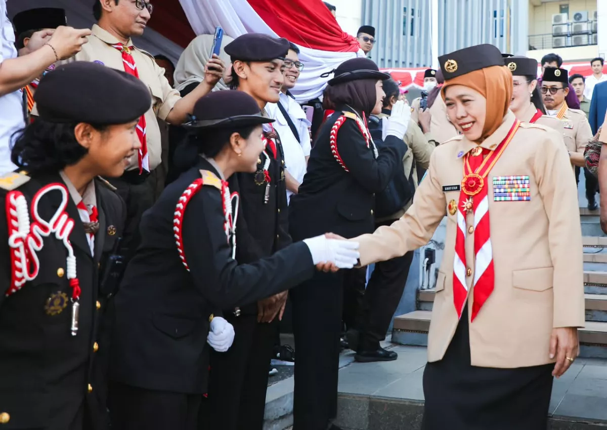 Gubernur Khofifah Optimis Pramuka Jadi Penggerak Ketahanan Pangan