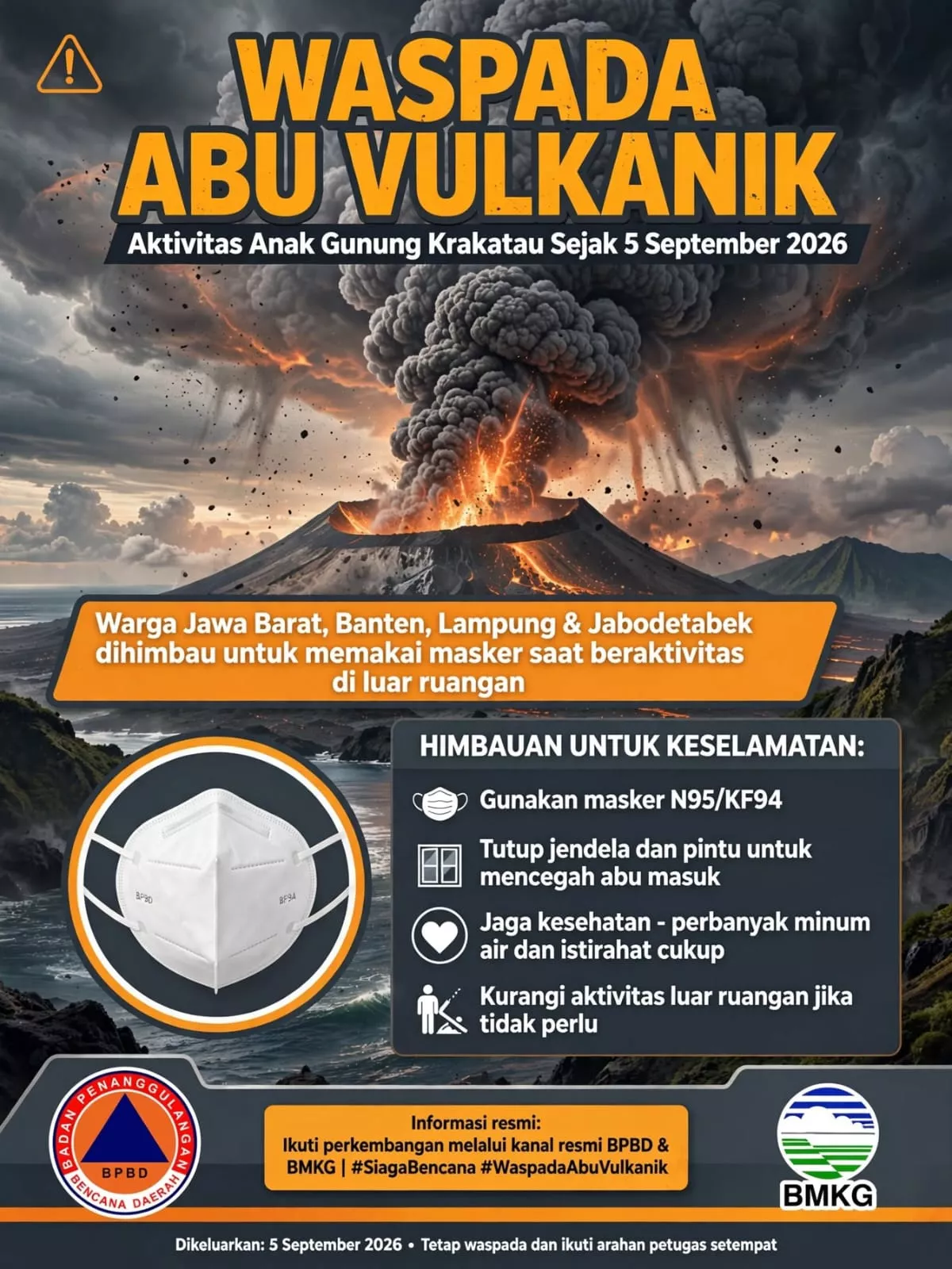 BMKG Terus Pantau Dampak Erupsi Gunung Anak Krakatau