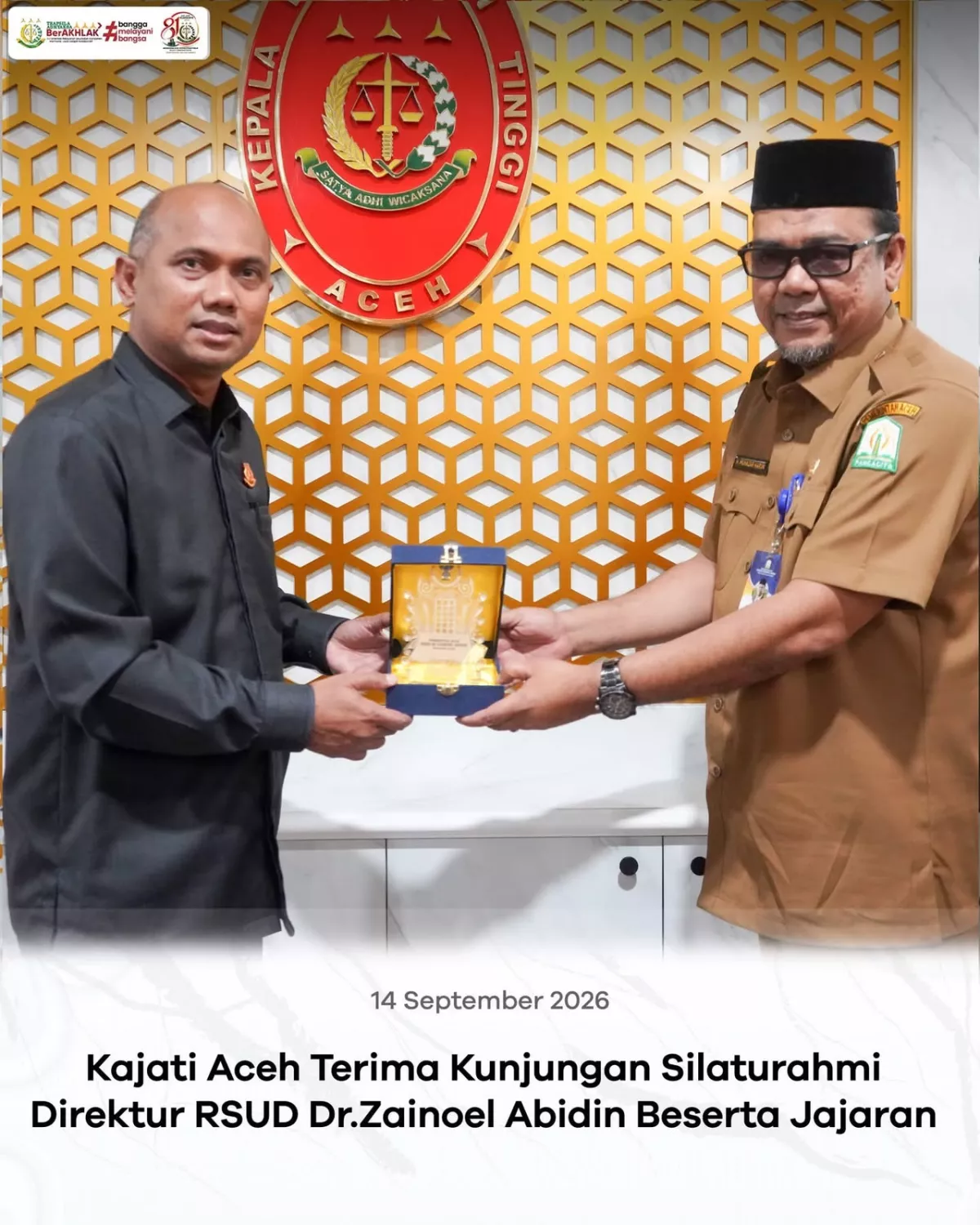 Kajati Aceh Terima Kunjungan Silaturahmi Direktur Rumah Sakit Umum Daerah (RSUD) dr. Zainoel Abidin