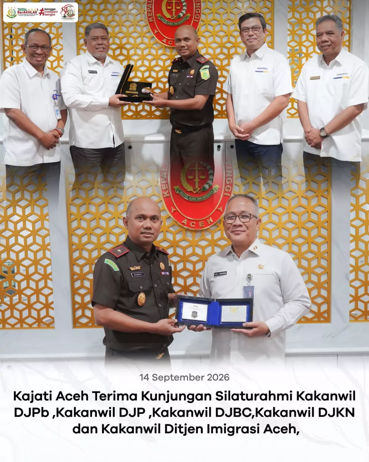Kajati Aceh Terima Kunjungan Kakanwil Dilingkungan Kemenkeu