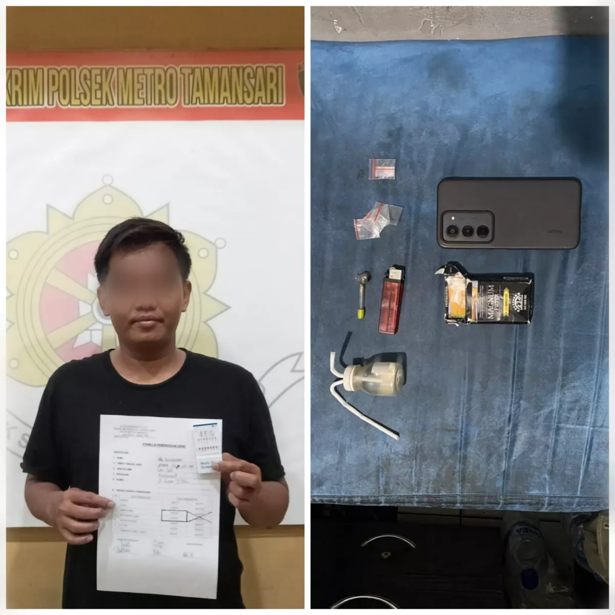 Pria Ini Di Tamansari diamankan Saat Razia Stasioner Karena Kedapatan Bawa Sabu
