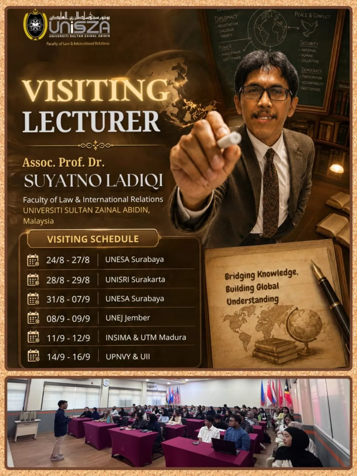 Assoc. Prof. Suyatno Ladiqi Gelar Visiting Lecturer di Tujuh Perguruan Tinggi Indonesia