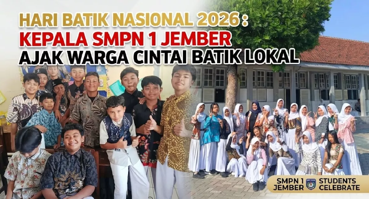 Hari Batik Nasional 2026: Kepala SMPN 1 Jember Ajak Warga Cintai Batik Lokal, Buka Lapangan Kerja
