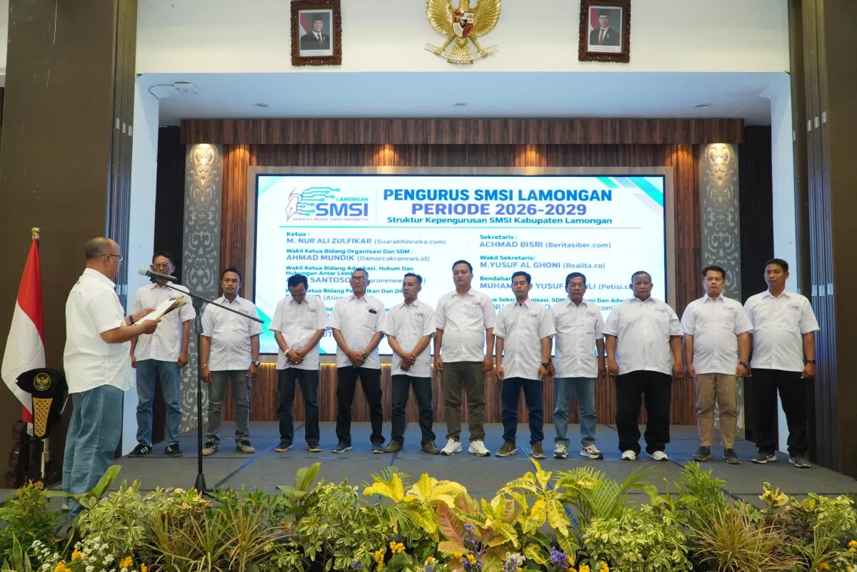 Sokip Kukuhkan SMSI Lamongan, Dihadiri Wabub Lamongan
