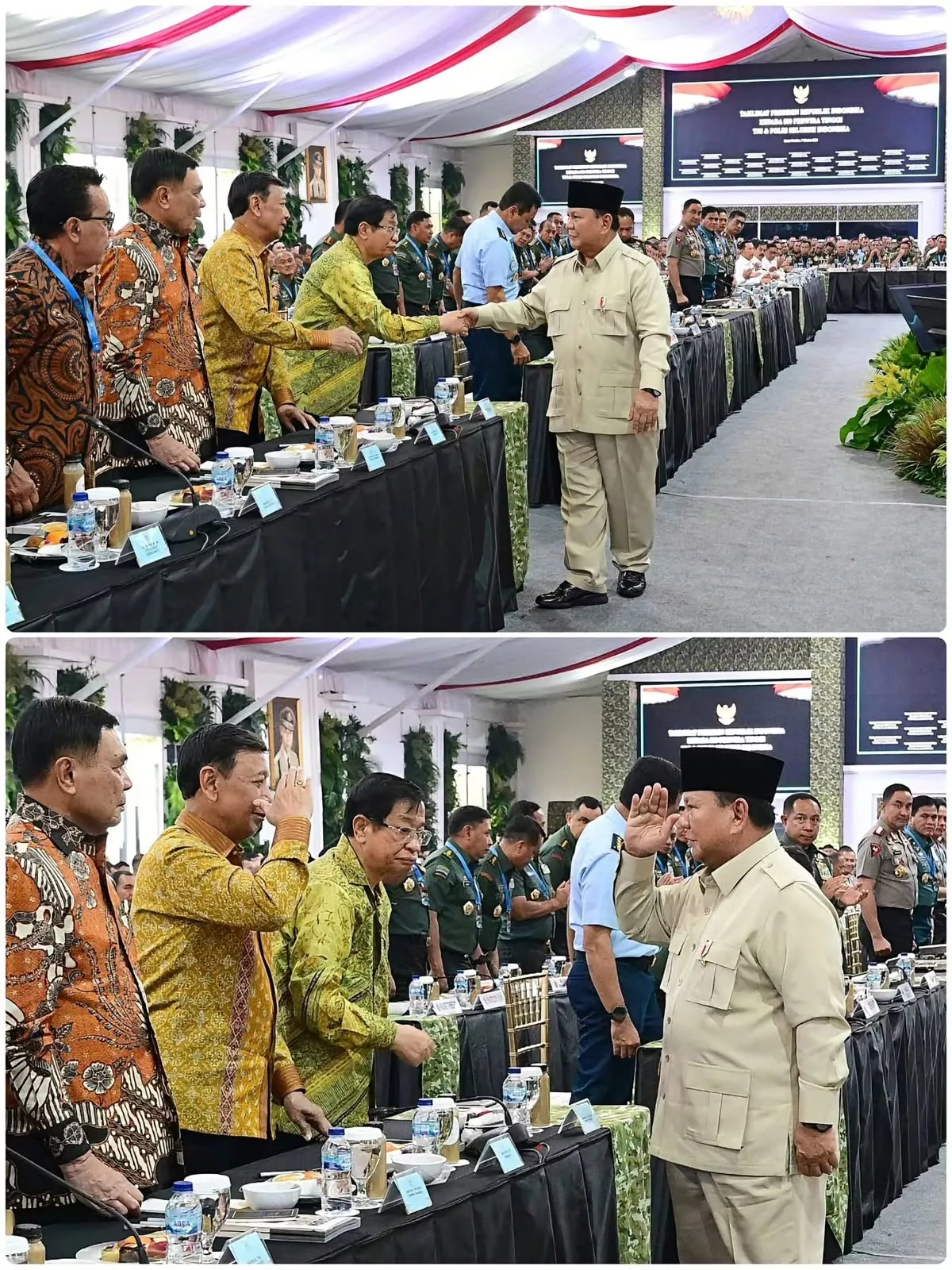Presiden Prabowo Subianto Berikan Taklimat Jepada 800 perwira tinggi TNI-Polri Se-Indonesia