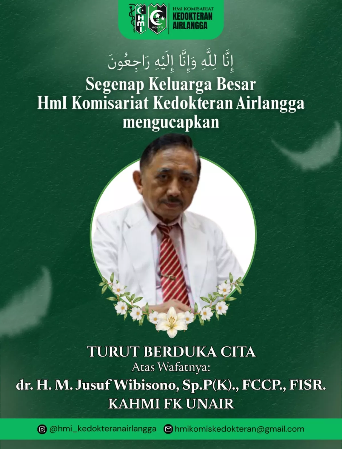 Mengenang dr. Jusuf Wibisono, Pendiri FK Umsura