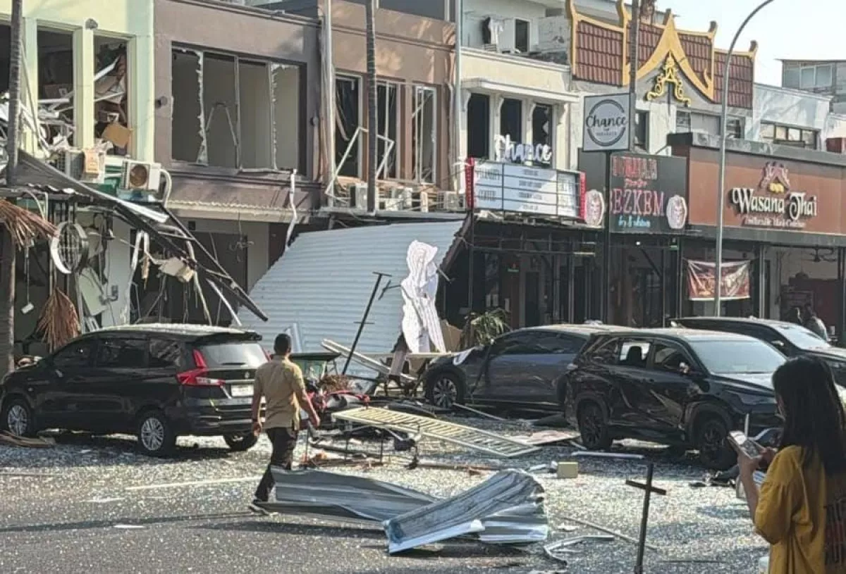Ruko San Antonio, Pakuwon City, Surabaya usai dilanda ledakan, dok istimewa