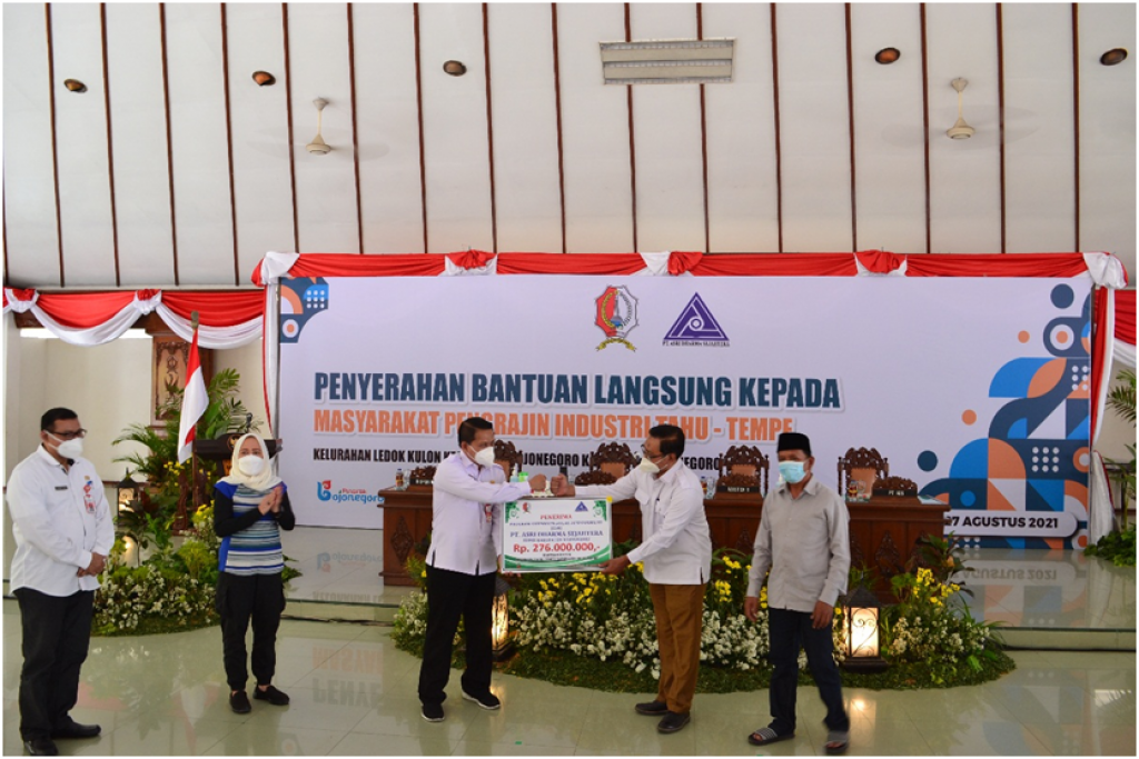 Pengrajin Tahu dan Tempe Kabupaten Bojonegoro terima Bantuan Dana Subsidi dari PT ADS
